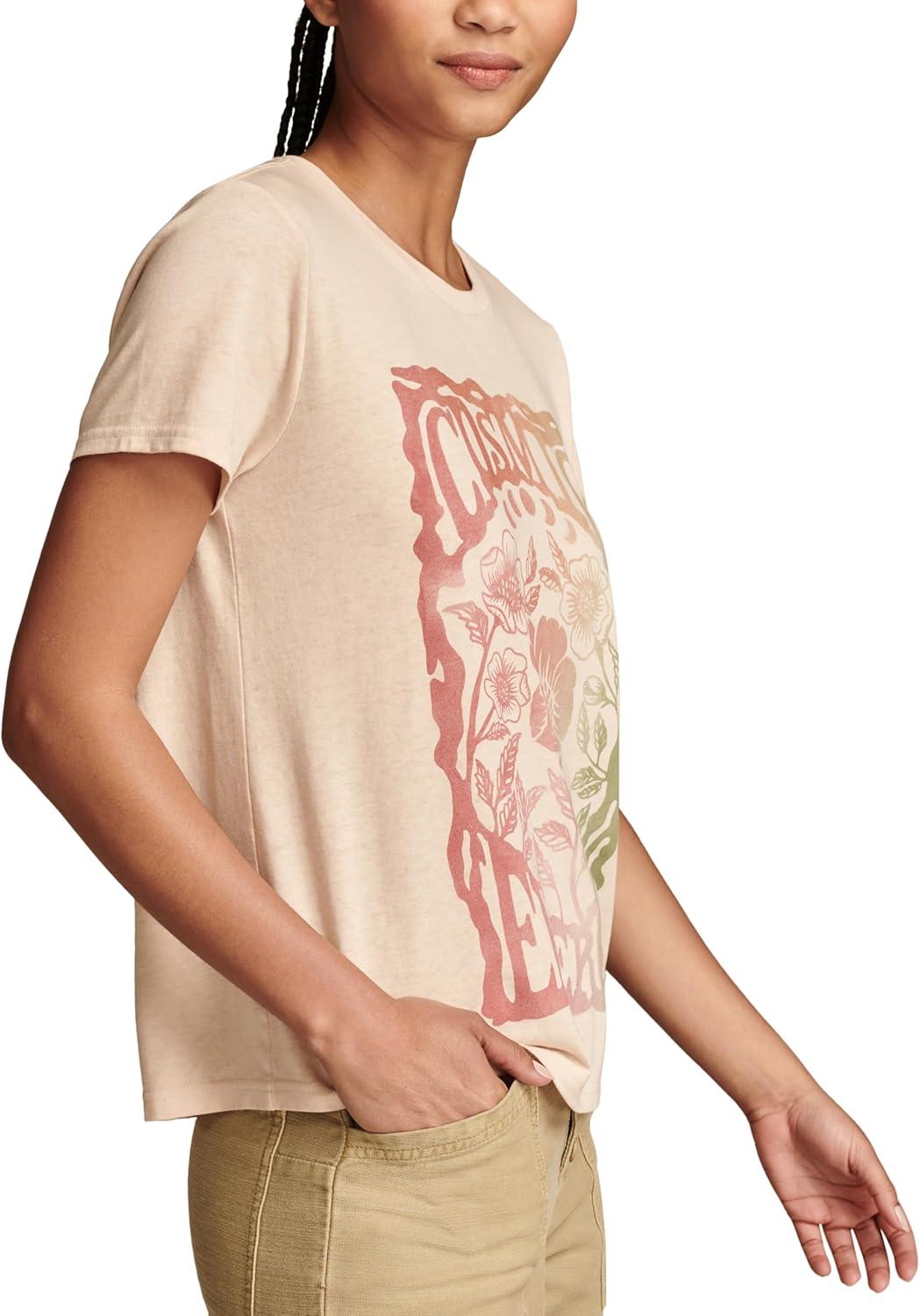image:imageLucky Brand Womens Lucky Brand Classic Crew Neck TeeSmoke Gray