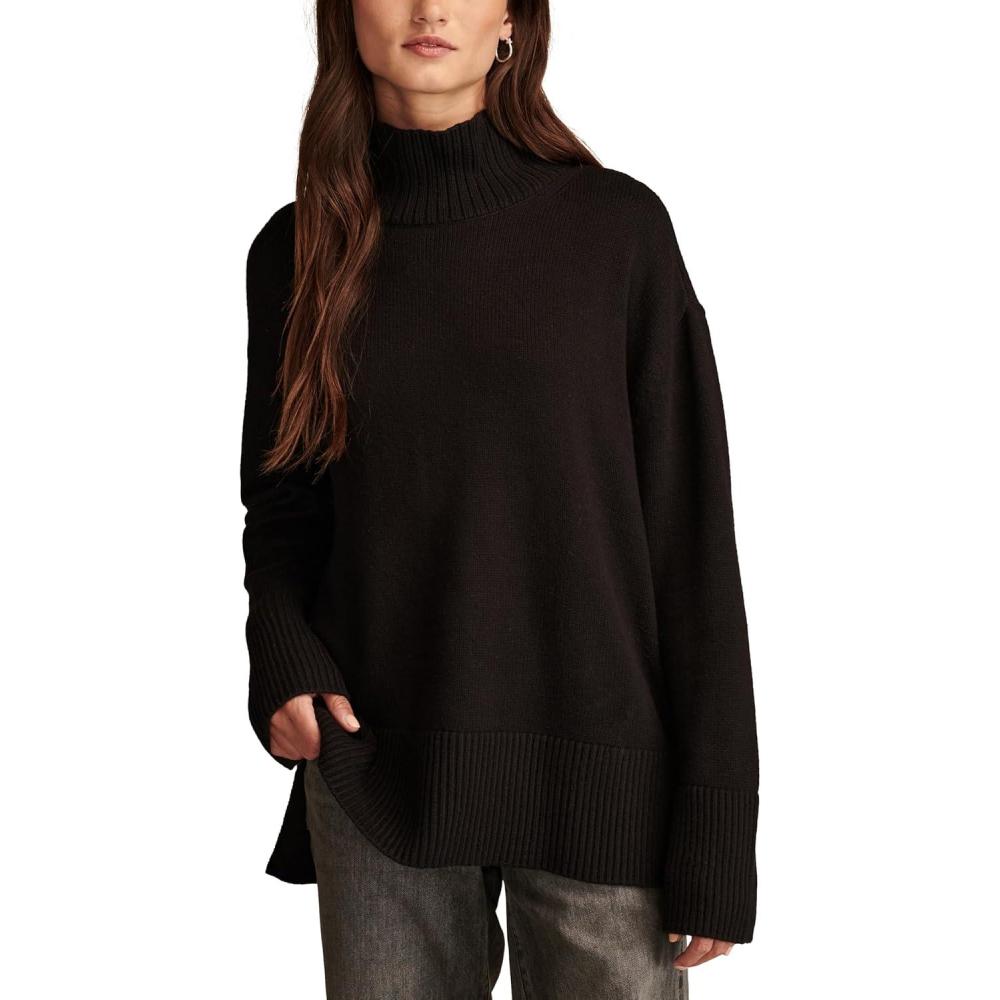 image:imageLucky Brand Womens Mock Neck TunicDark Black