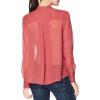 Lucky Brand Ruffle Neck Blouse(Earth Red)