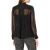 Lucky Brand Ruffle Neck Blouse(Lucky Black)