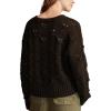 Lucky Brand Womens Bobble Crew(Dark Black)