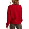 Lucky Brand Womens Cloudsoft Crew Neck Cardigan(Jester Red)