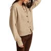 Lucky Brand Womens Cloudsoft Crew Neck Cardigan(Oatmeal Heather)