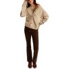 Lucky Brand Womens Cloudsoft Crew Neck Cardigan(Oatmeal Heather)