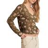 Lucky Brand Womens Floral Print Cardigan(Deep Depths Floral)