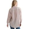 Lucky Brand Women’s Long Sleeve Button Neck Stripe Popover Top