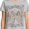 Lucky Brand Womens Lucky Brand Classic Crew Neck Tee(Blue Fog)