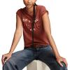 Lucky Brand Womens Lucky Brand Classic Crew Neck Tee(Cinnabar)