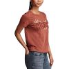 Lucky Brand Womens Lucky Brand Classic Crew Neck Tee(Cinnabar)