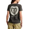 Lucky Brand Womens Lucky Brand Classic Crew Neck Tee(Jet Black)