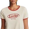 Lucky Brand Womens Lucky Brand Classic Crew Neck Tee(Lilly White)