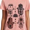 Lucky Brand Womens Lucky Brand Classic Crew Neck Tee(Peach Blossom)