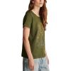 Lucky Brand Womens Lucky Brand Classic Crew Neck Tee(Rifle Green)