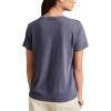 Lucky Brand Womens Lucky Brand Classic Crew Neck Tee(Washed Blue)
