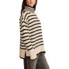 Lucky Brand Womens Mock Neck Tunic(Whitecap Grey Stripe)