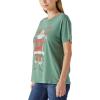 Lucky Brand Womens Santa Claus Coca Cola Boyfriend Tee(Hunter Green)