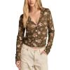 Lucky Brand Womens Floral Print Cardigan(Deep Depths Floral)