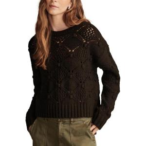 Lucky Brand Womens Bobble Crew(Dark Black)