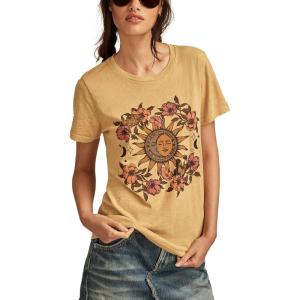 Lucky Brand Womens Lucky Brand Classic Crew Neck Tee(Pale Gold)