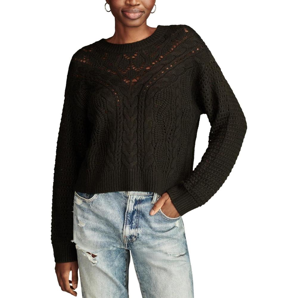 image:imageLucky Brand Womens Romantic CrewDark Black
