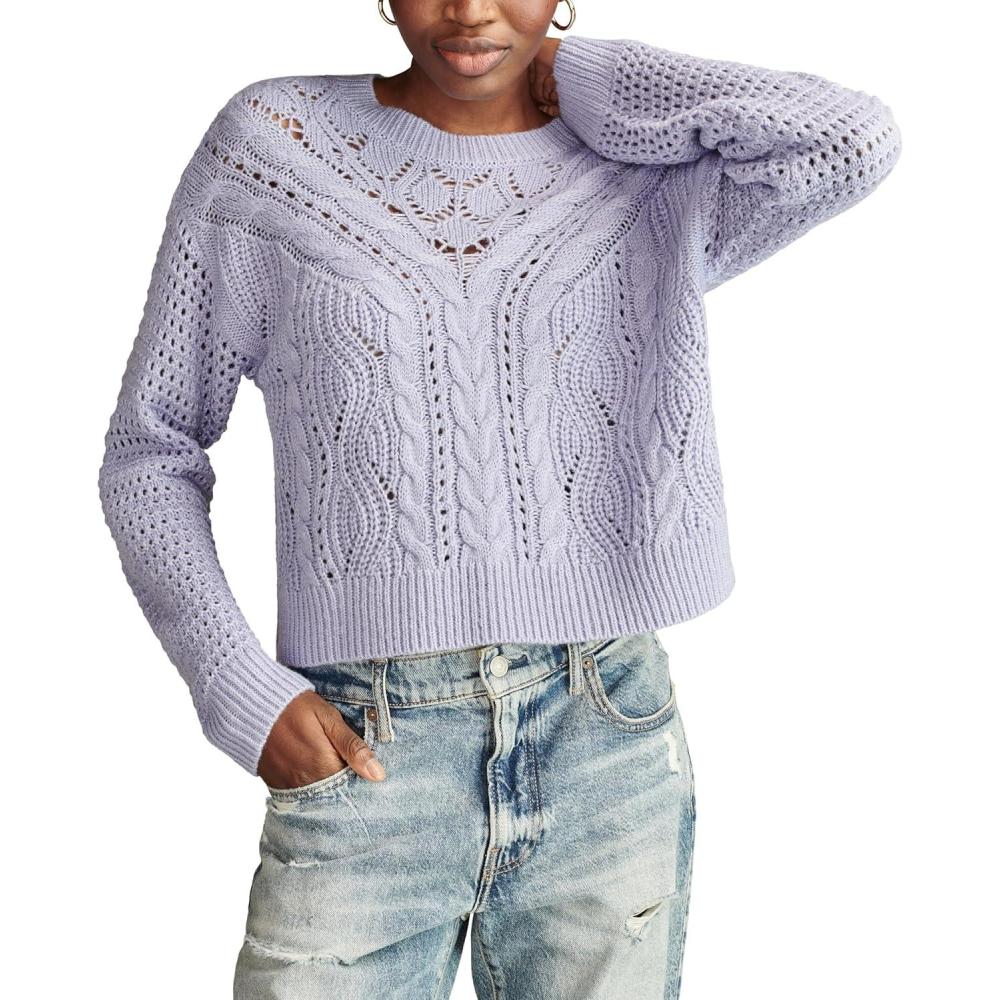 image:imageLucky Brand Womens Romantic CrewSweet Lavender