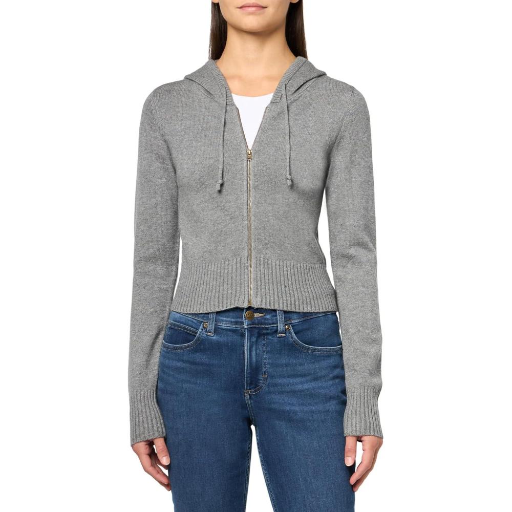 image:imageLucky Brand womens Sweater Zip Up HoodieMedium Heather Grey