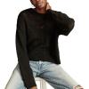 Lucky Brand Womens Romantic Crew(Dark Black)