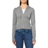 Lucky Brand womens Sweater Zip Up Hoodie(Medium Heather Grey)