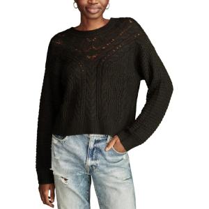 Lucky Brand Womens Romantic Crew(Dark Black)