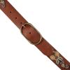 Lucky Brand Women’s Embroidered Leather Belt | Stylish | Classic | Western-Inspired | American Heritage | Jean | Pant(Embroidered & Beaded – Brown)