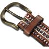 Lucky Brand Women’s Embroidered Leather Belt | Stylish | Classic | Western-Inspired | American Heritage | Jean | Pant(Embroidered & Laced – Brown)