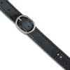Lucky Brand Women’s Embroidered Leather Belt | Stylish | Classic | Western-Inspired | American Heritage | Jean | Pant(Suede Laced – Navy)