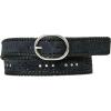 Lucky Brand Women’s Embroidered Leather Belt | Stylish | Classic | Western-Inspired | American Heritage | Jean | Pant(Suede Laced – Navy)