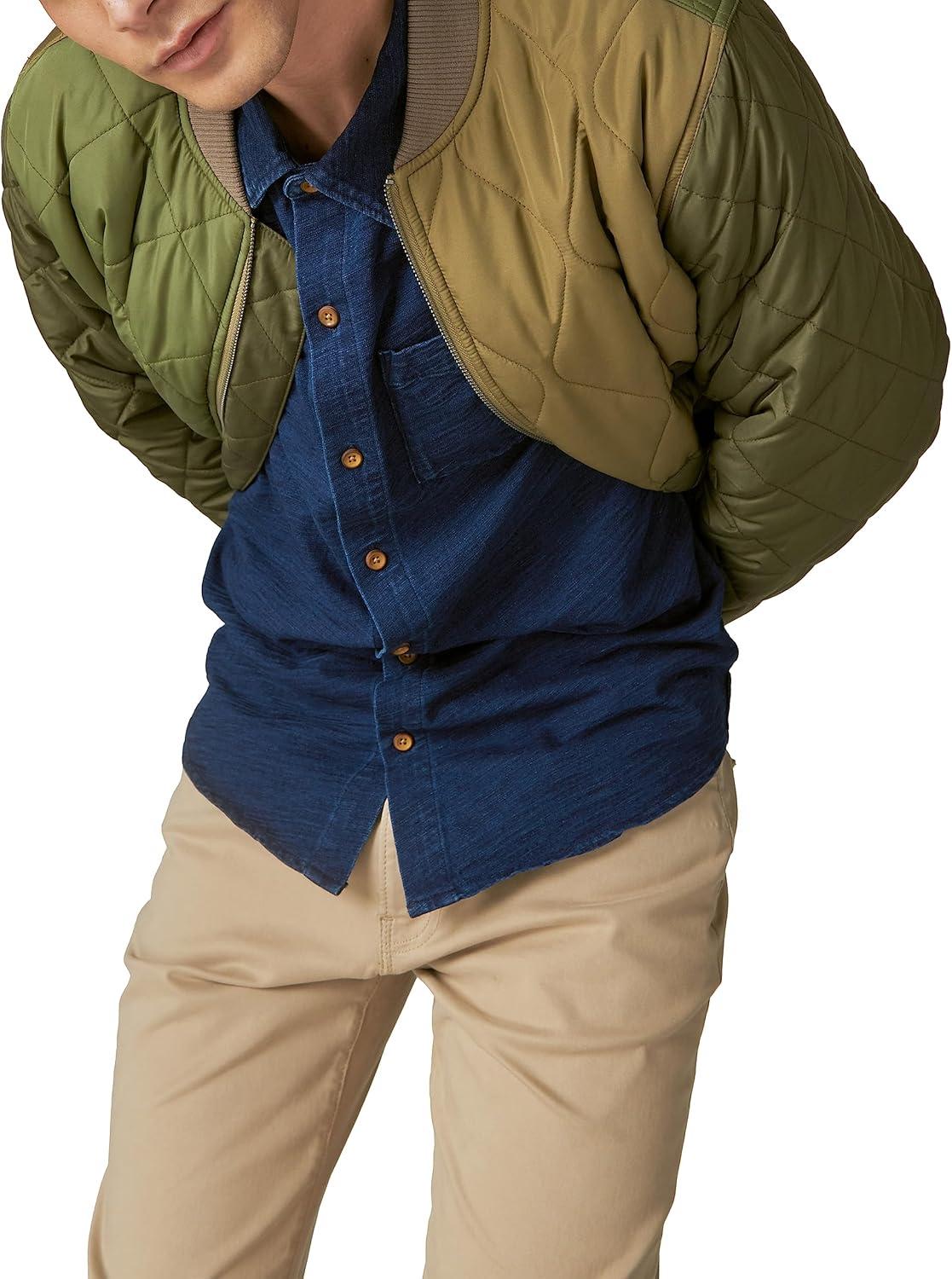 image:imageLucky Brand Mens Lucky Brand Mens Indigo Knit Button Down Shirt 419 Indigo