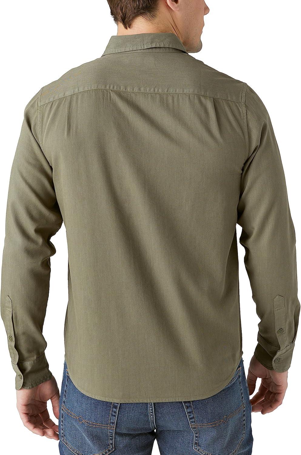 image:imageLucky Brand Mens Lucky Brand Mens Livedin Long Sleeve Utility ShirtDeep Lichen Green