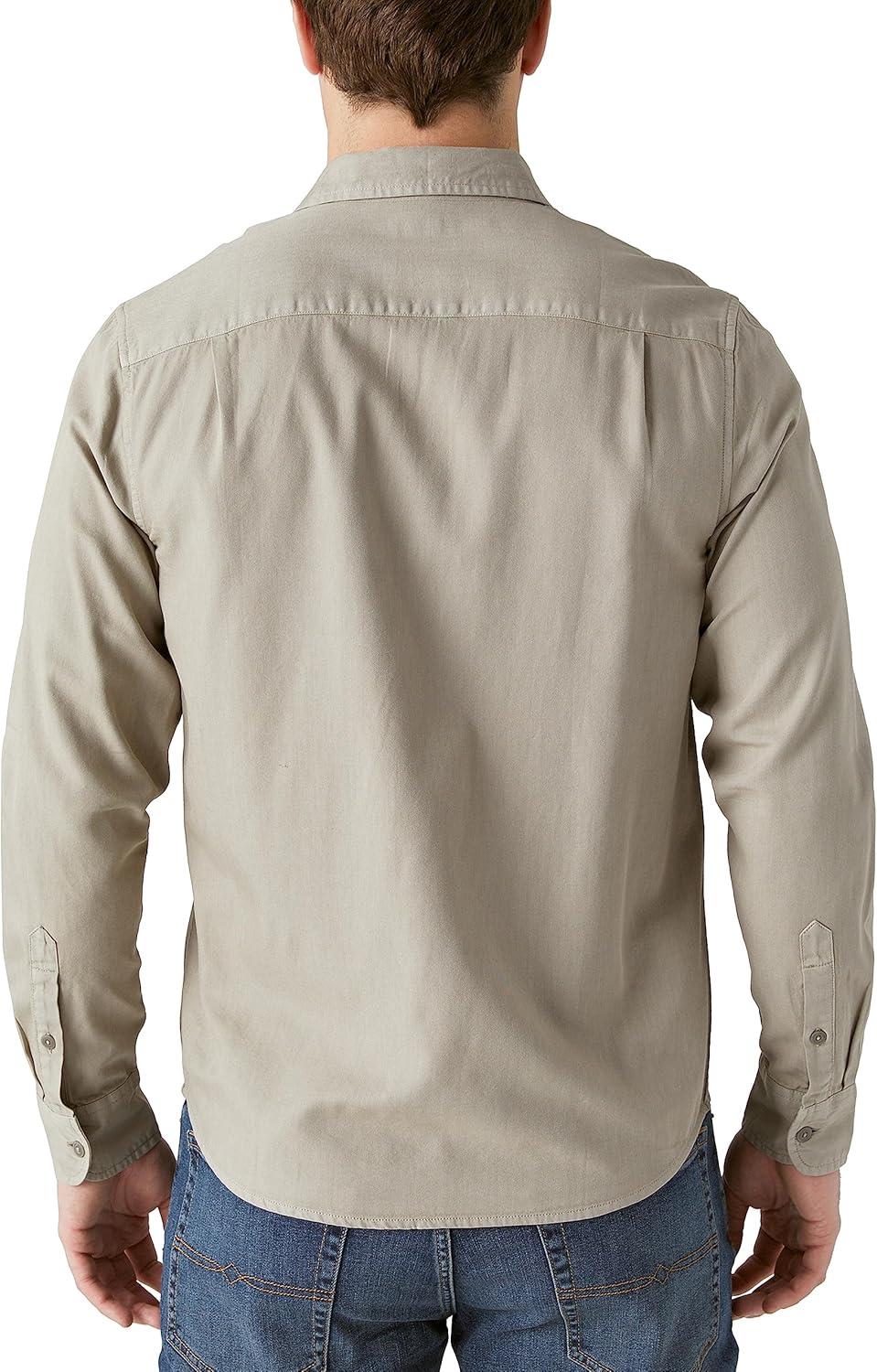 image:imageLucky Brand Mens Lucky Brand Mens Livedin Long Sleeve Utility ShirtSilver Sage
