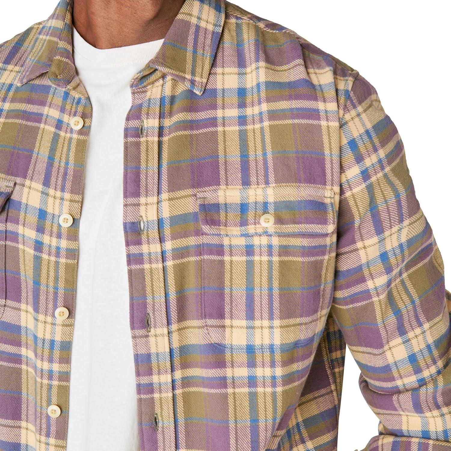image:imageLucky Brand Mens Lucky Brand Mens Plaid Utility Cloud Soft Long Sleeve FlannelOlive Multi