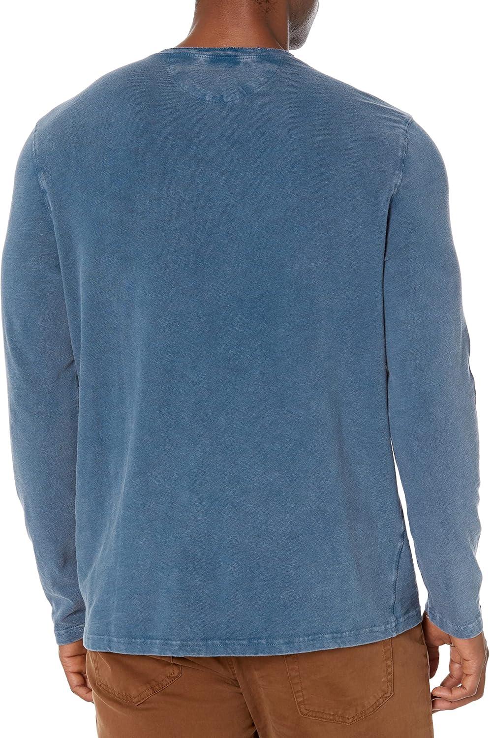 image:imageLucky Brand Mens Lucky Brand Mens Weekend Slub Jersey Jersey Long Sleeve HenleyInsignia Blue