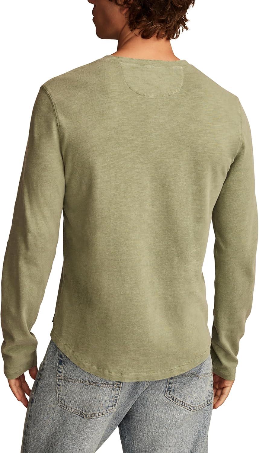 image:imageLucky Brand Mens Lucky Brand Mens Weekend Slub Jersey Jersey Long Sleeve HenleyLily Pad