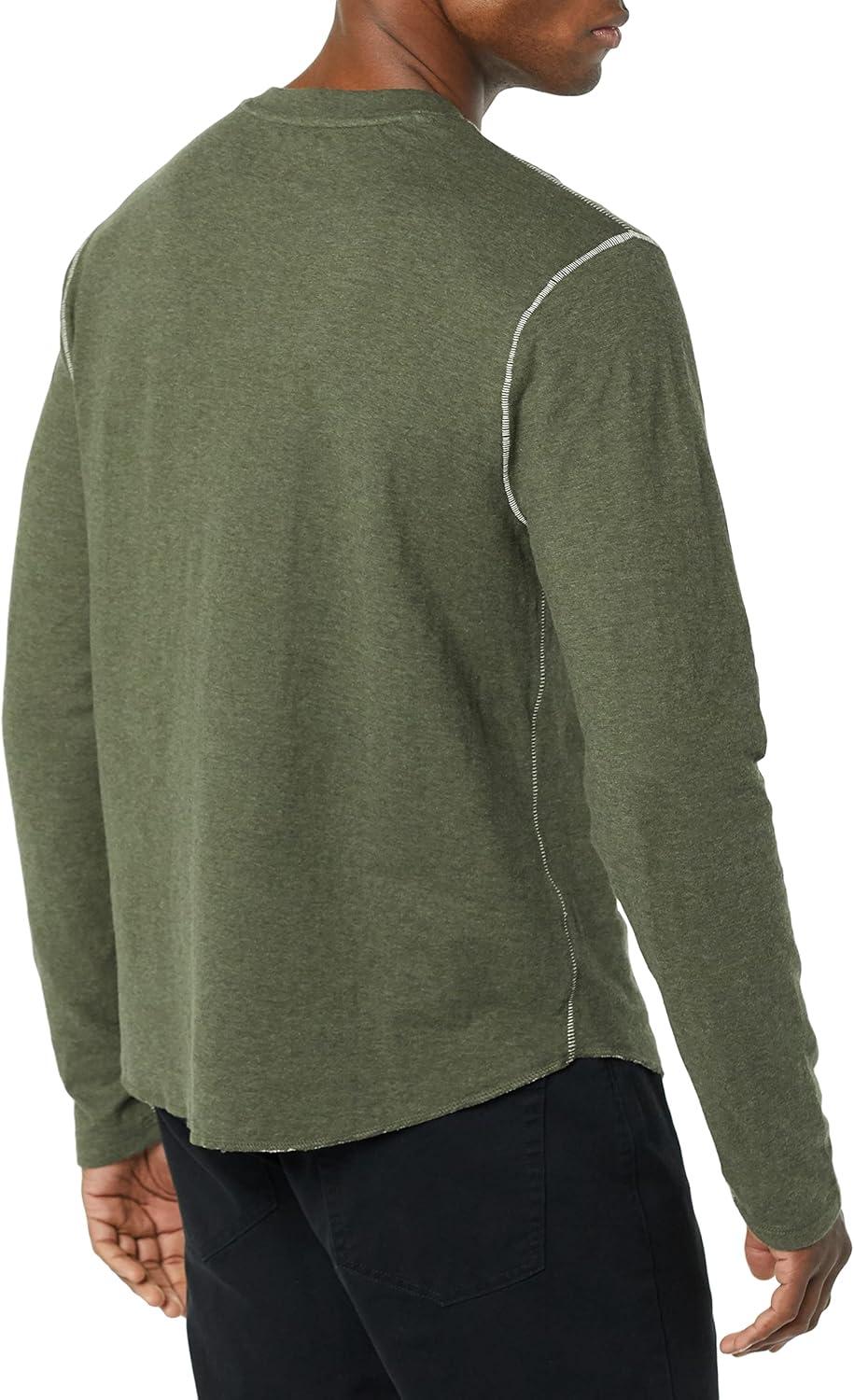 image:imageLucky Brand Mens Lucky Brand Mens Weekend Slub Jersey Jersey Long Sleeve HenleyOlive