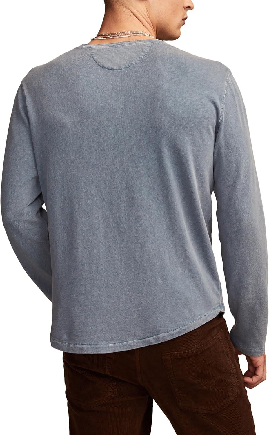 image:imageLucky Brand Mens Lucky Brand Mens Weekend Slub Jersey Jersey Long Sleeve HenleyProvincial Blue