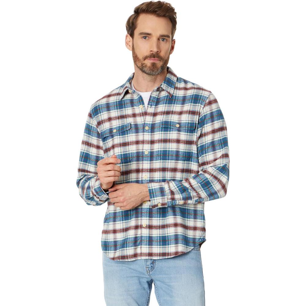 image:imageLucky Brand Mens Lucky Brand Mens Plaid Utility Cloud Soft Long Sleeve FlannelBlue Plaid