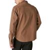 Lucky Brand Mens Corduroy Collar Washed Long Sleeve Shirt(Coffee Liqueur)