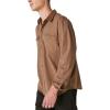 Lucky Brand Mens Corduroy Collar Washed Long Sleeve Shirt(Coffee Liqueur)