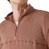 Lucky Brand Men’s Garment Dye Thermal Mock Half Zip(Potting Soil)