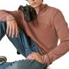 Lucky Brand Men’s Garment Dye Thermal Mock Half Zip(Potting Soil)