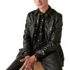 Lucky Brand Mens Lucky Brand Men’s Corduroy Printed Western Long Sleeve Shirt(Black Multi)