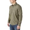 Lucky Brand Mens Lucky Brand Men’s Lived-in Long Sleeve Utility Shirt(Deep Lichen Green)