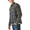 Lucky Brand Mens Lucky Brand Men’s Plaid Indigo Western Long Sleeve Shirt(Green Plaid)