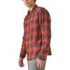 Lucky Brand Mens Lucky Brand Men’s Plaid Indigo Western Long Sleeve Shirt(Red Plaid)